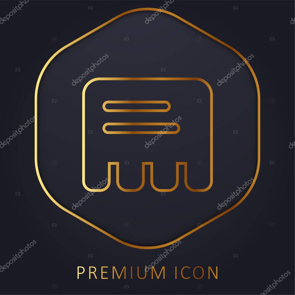 Advert golden line premium logo or icon