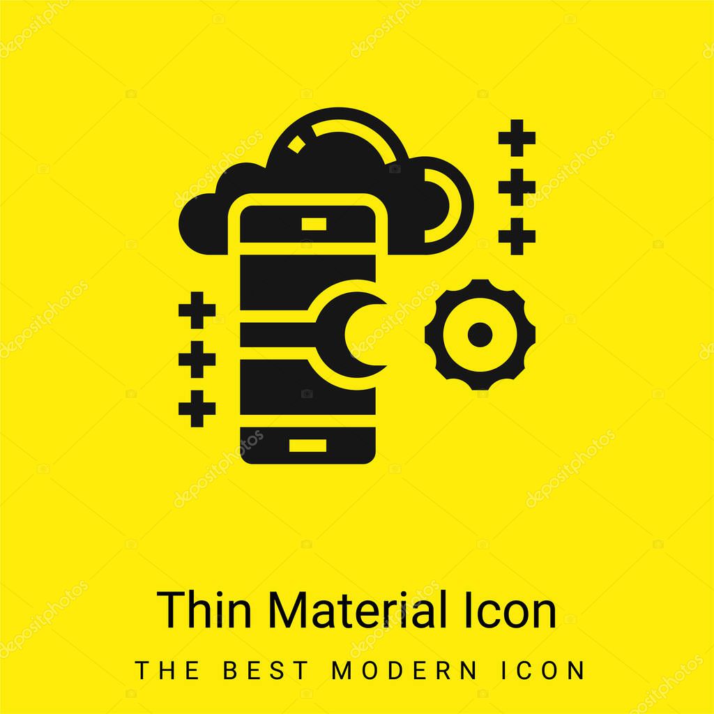 Application minimal bright yellow material icon