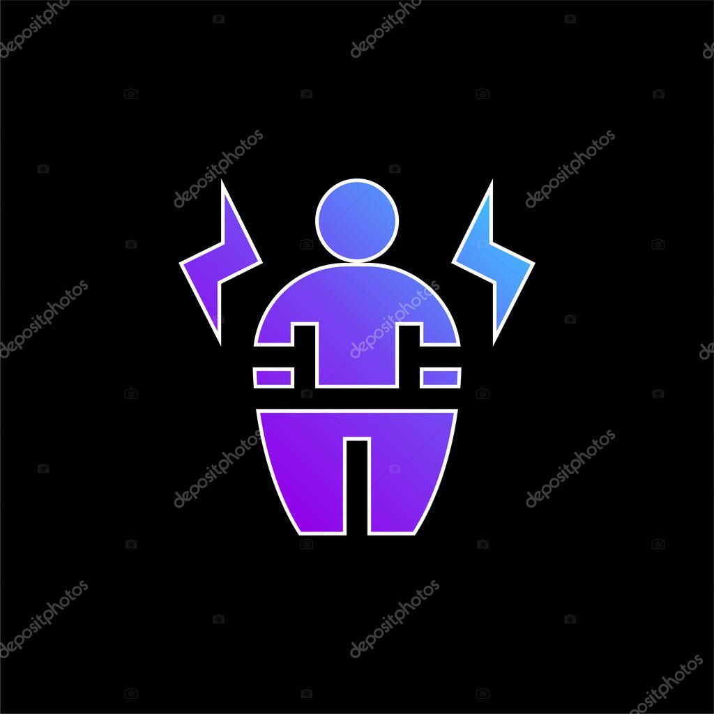 Body Positive blue gradient vector icon