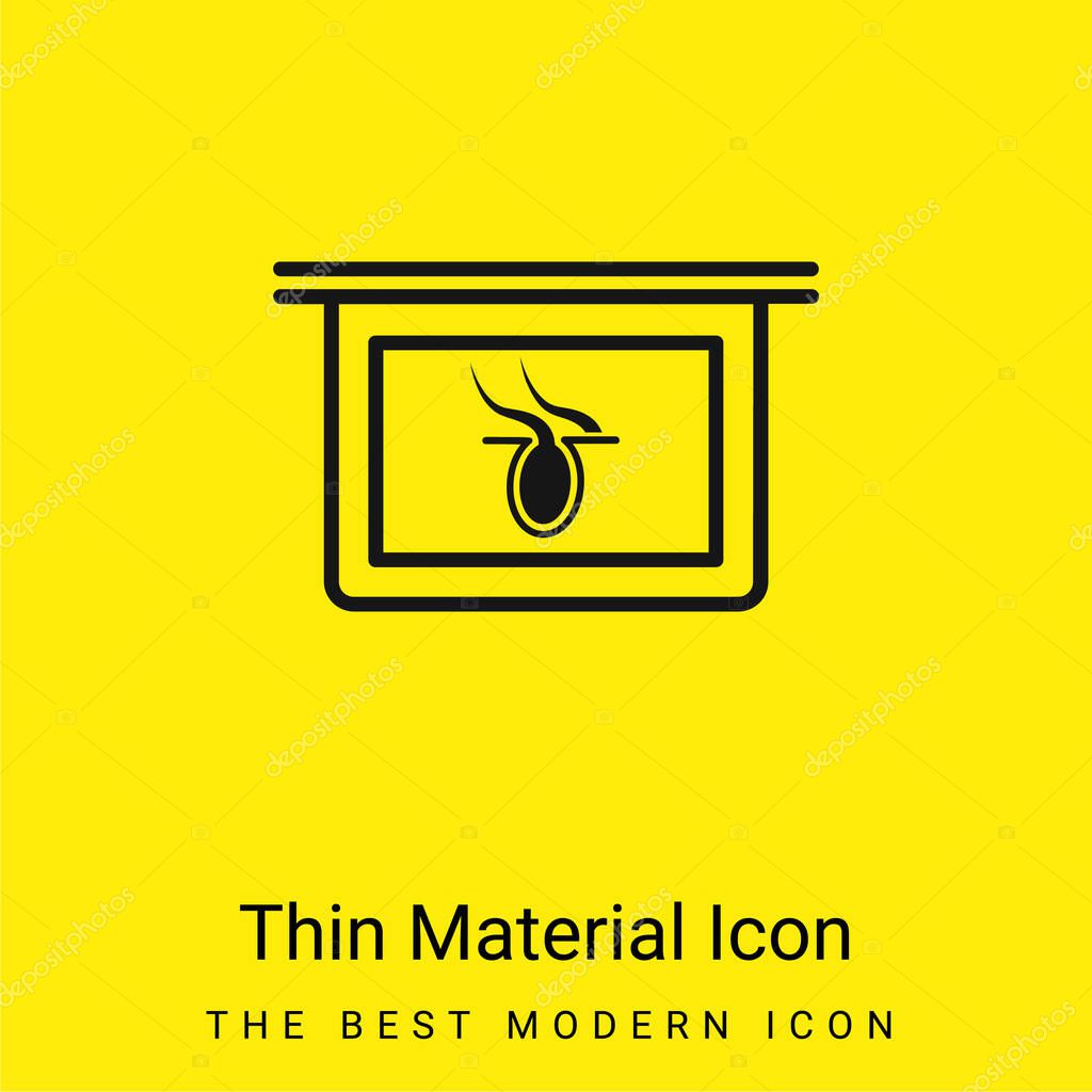 Body Part X Ray Internal Vision minimal bright yellow material icon