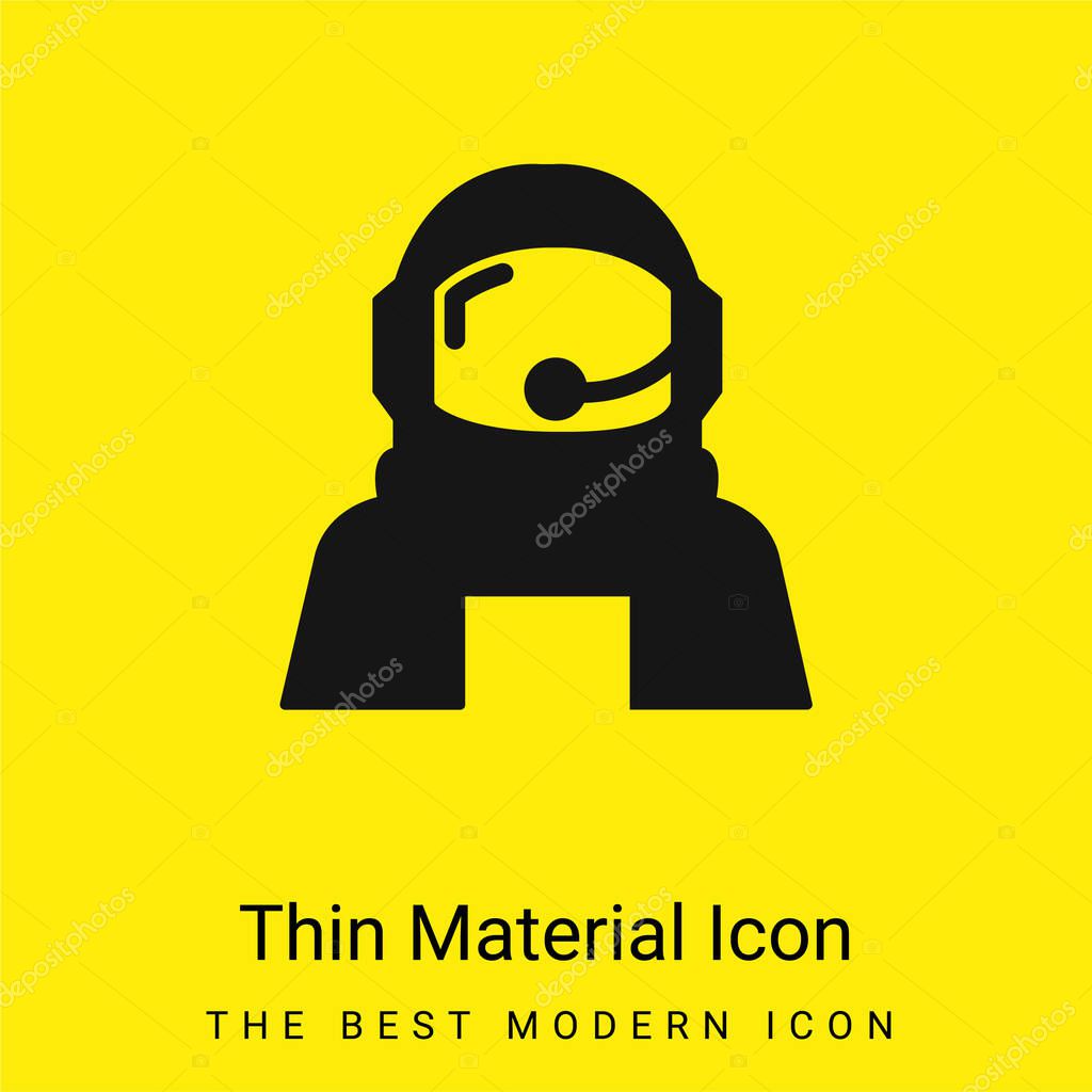 Astronaut Helmet Protection For Outer Space minimal bright yellow material icon