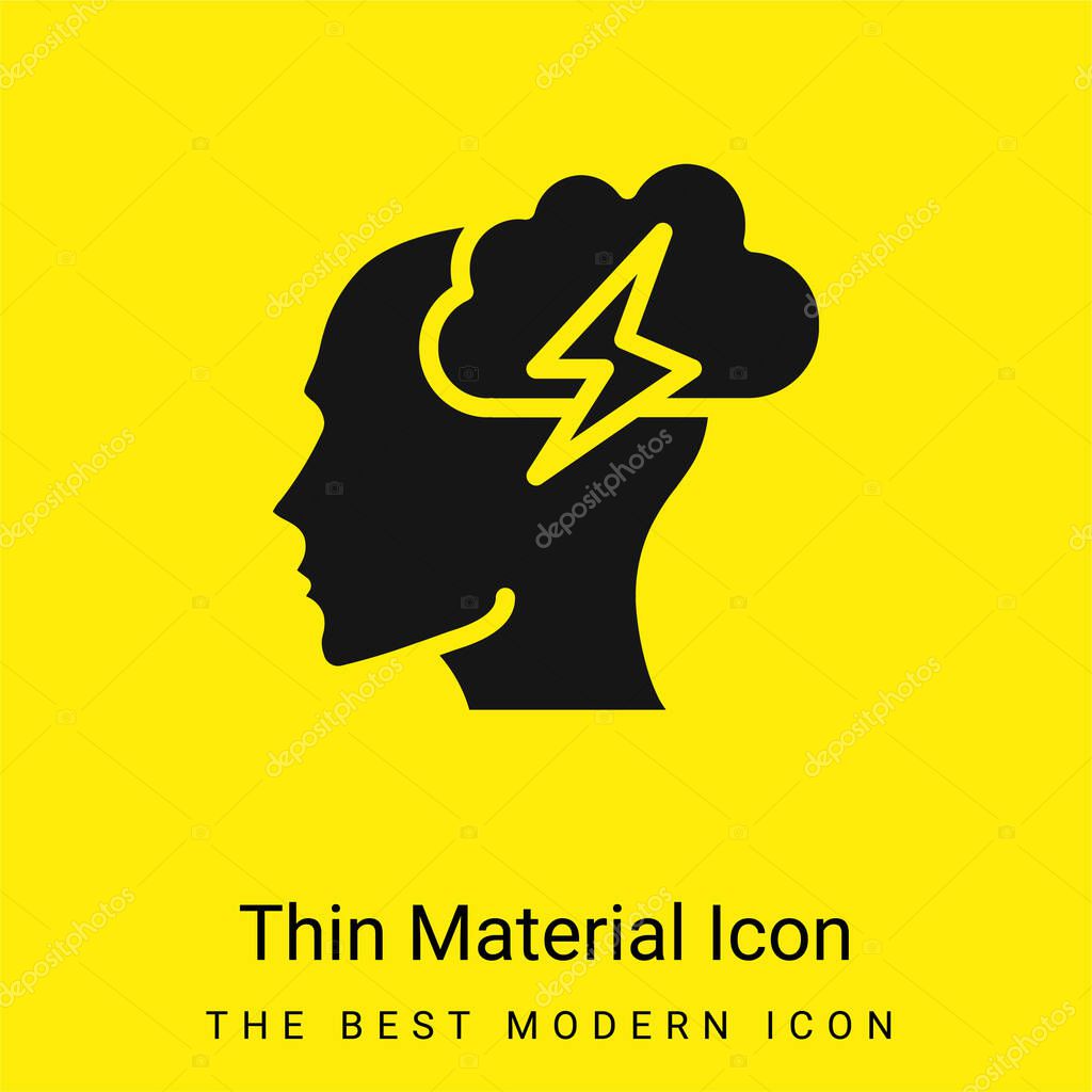 Brainstorm minimal bright yellow material icon