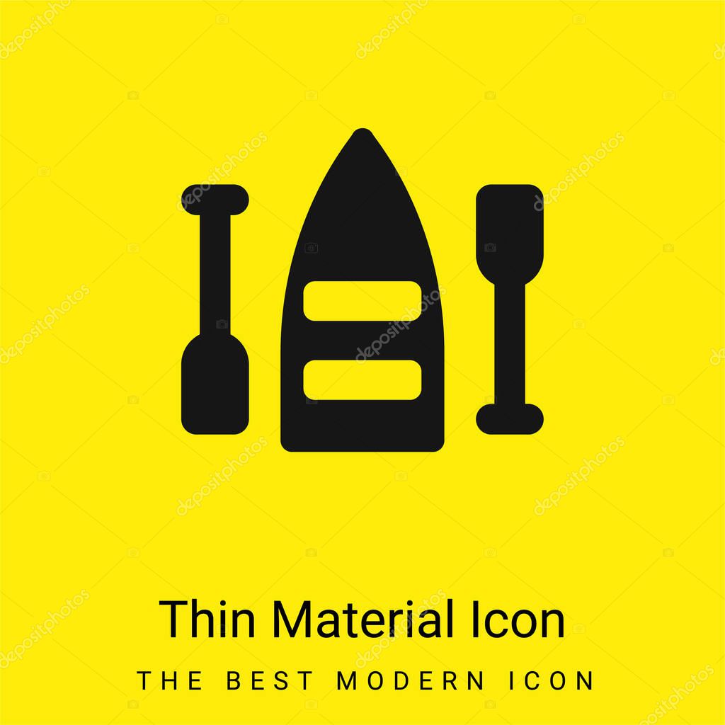 Boat minimal bright yellow material icon
