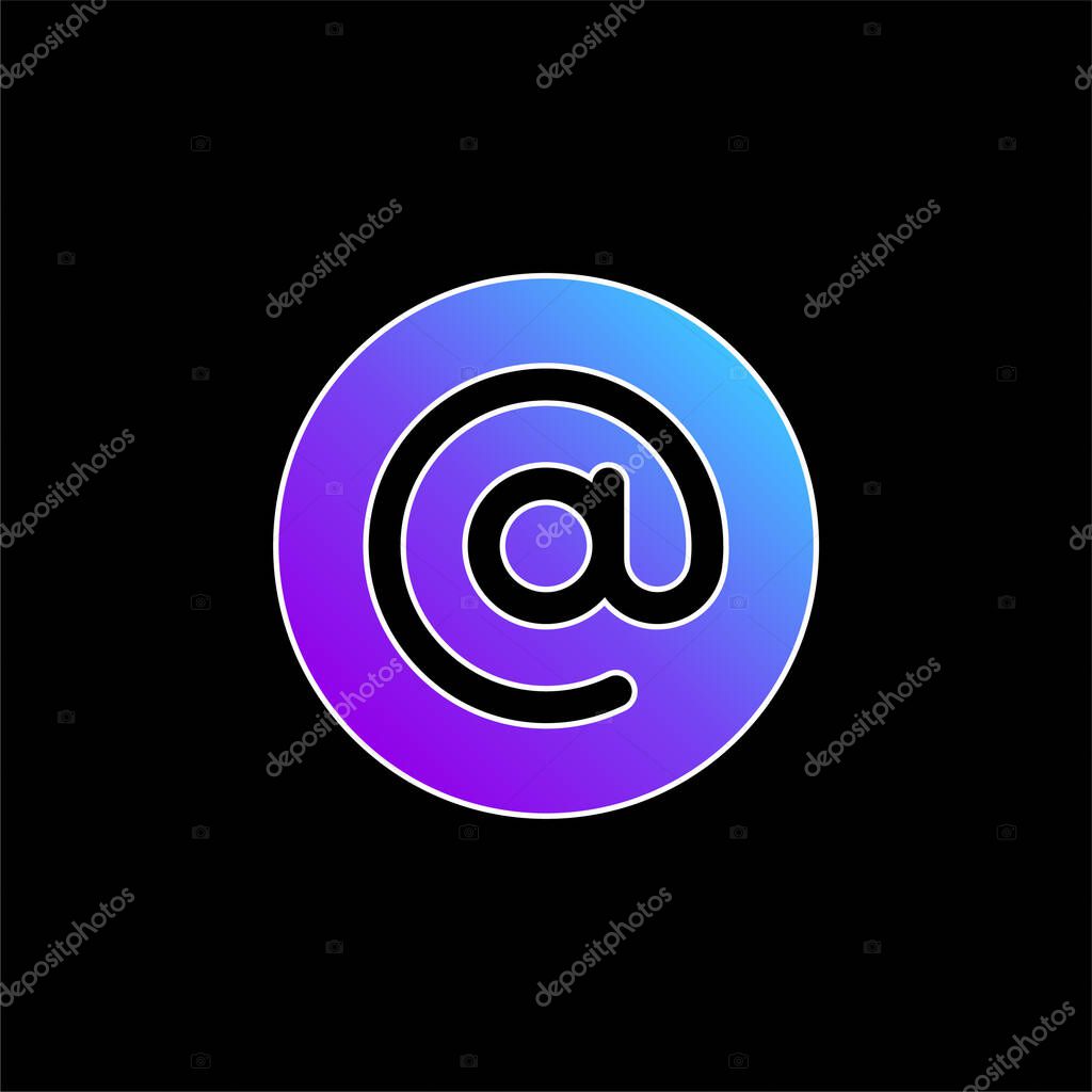 At blue gradient vector icon