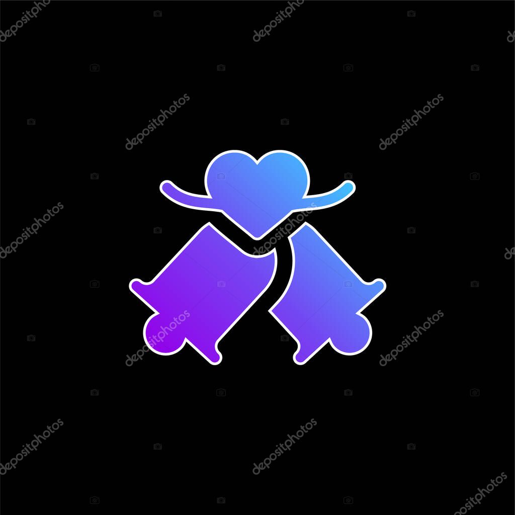 Bell blue gradient vector icon
