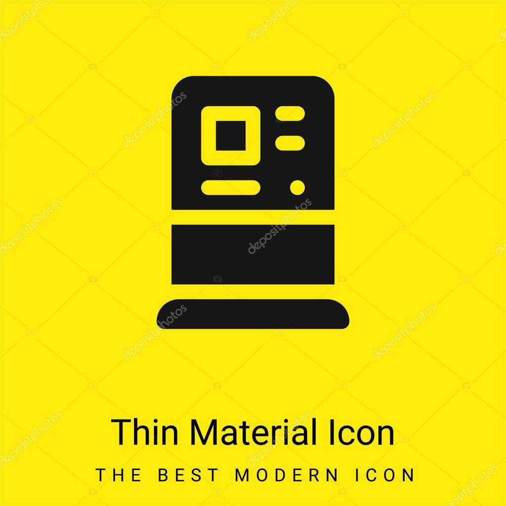 Atm minimal bright yellow material icon
