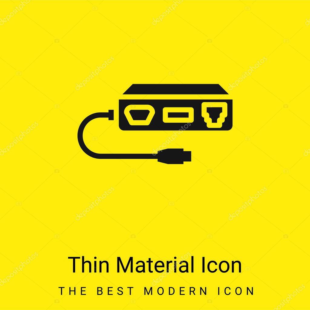 Adapter minimal bright yellow material icon