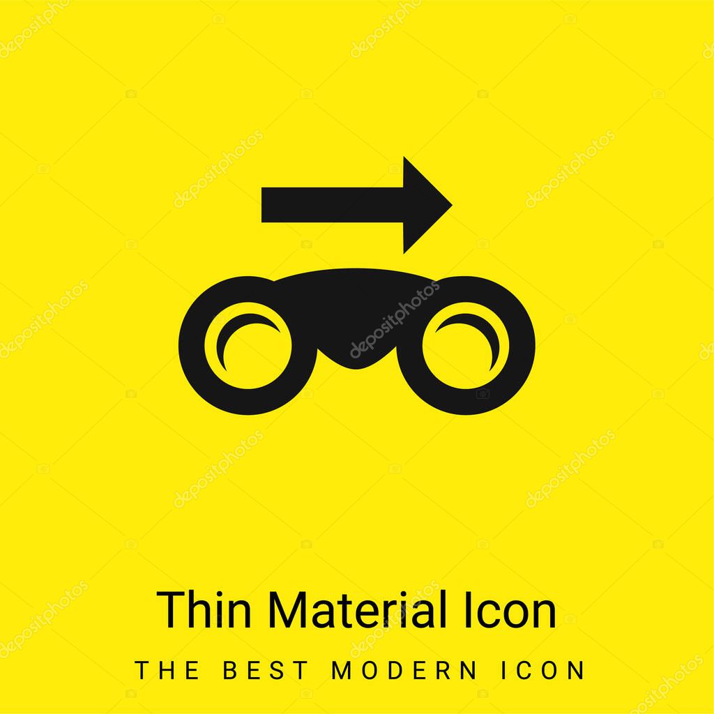 Binoculars With Right Arrow minimal bright yellow material icon