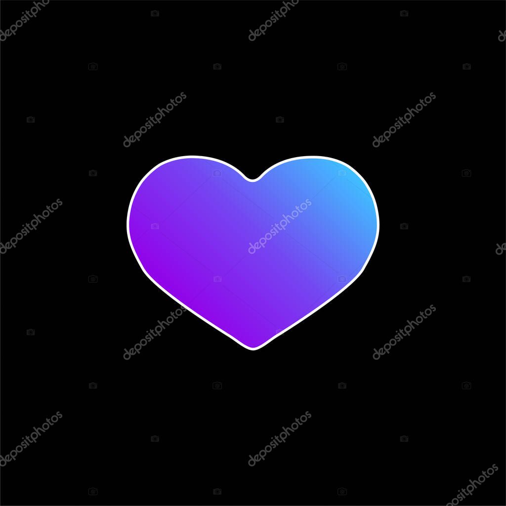 Big Black Heart blue gradient vector icon