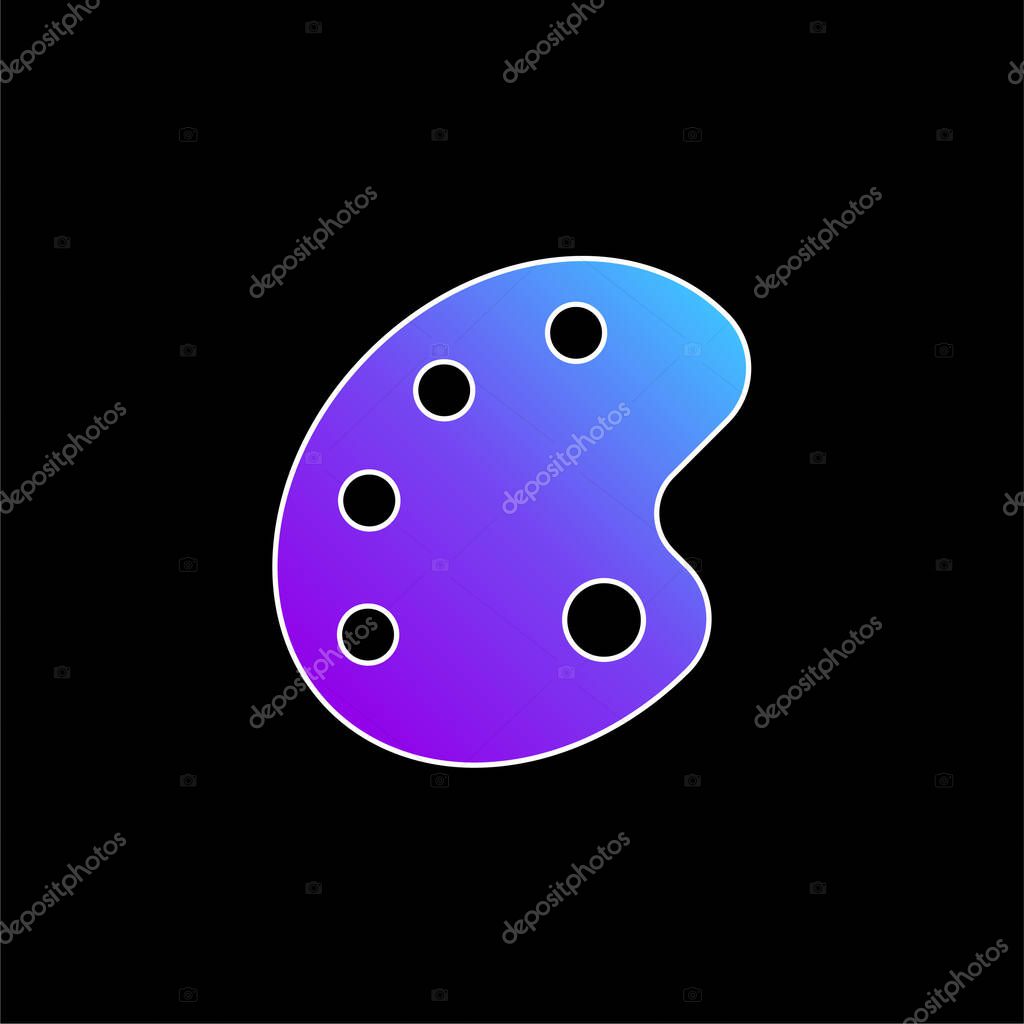 Artist Palette blue gradient vector icon