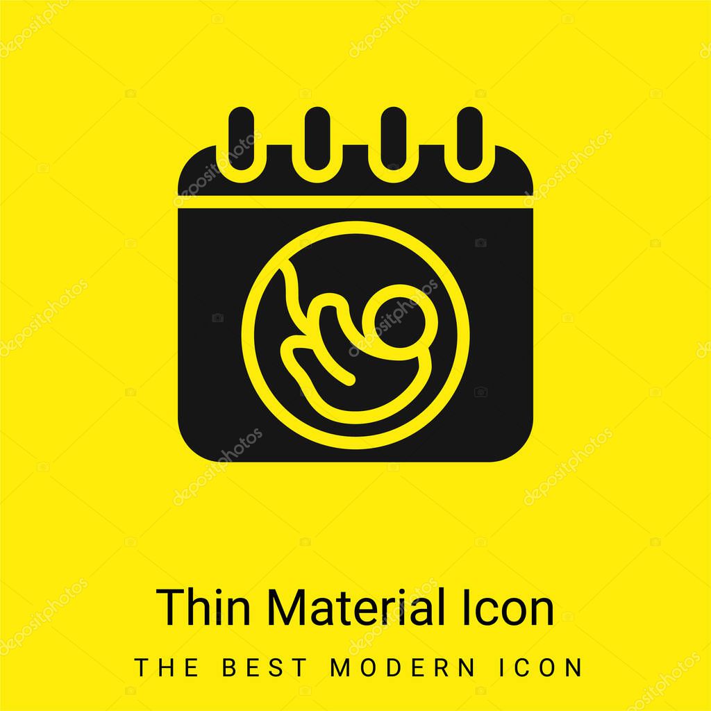 Birth minimal bright yellow material icon