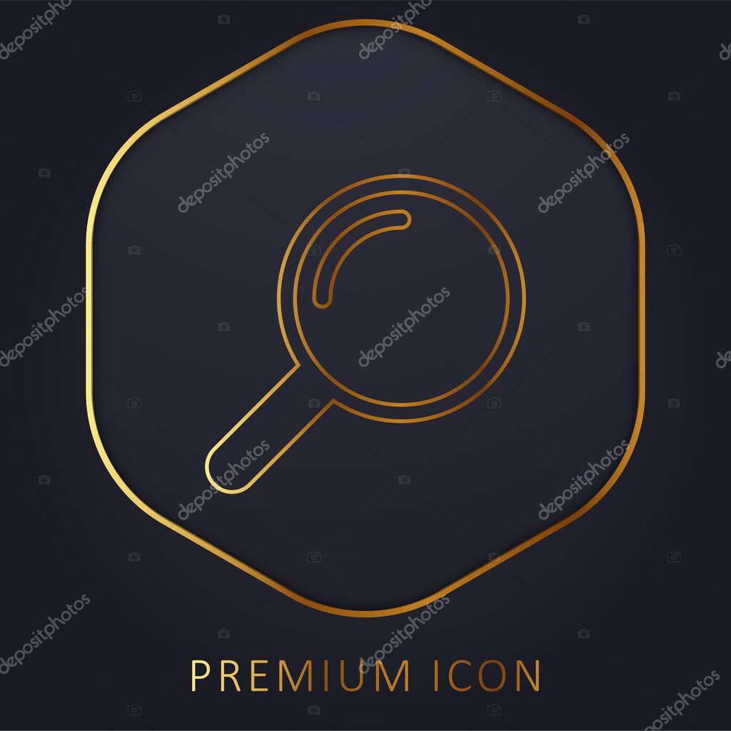 Airport Searchor golden line premium logo or icon