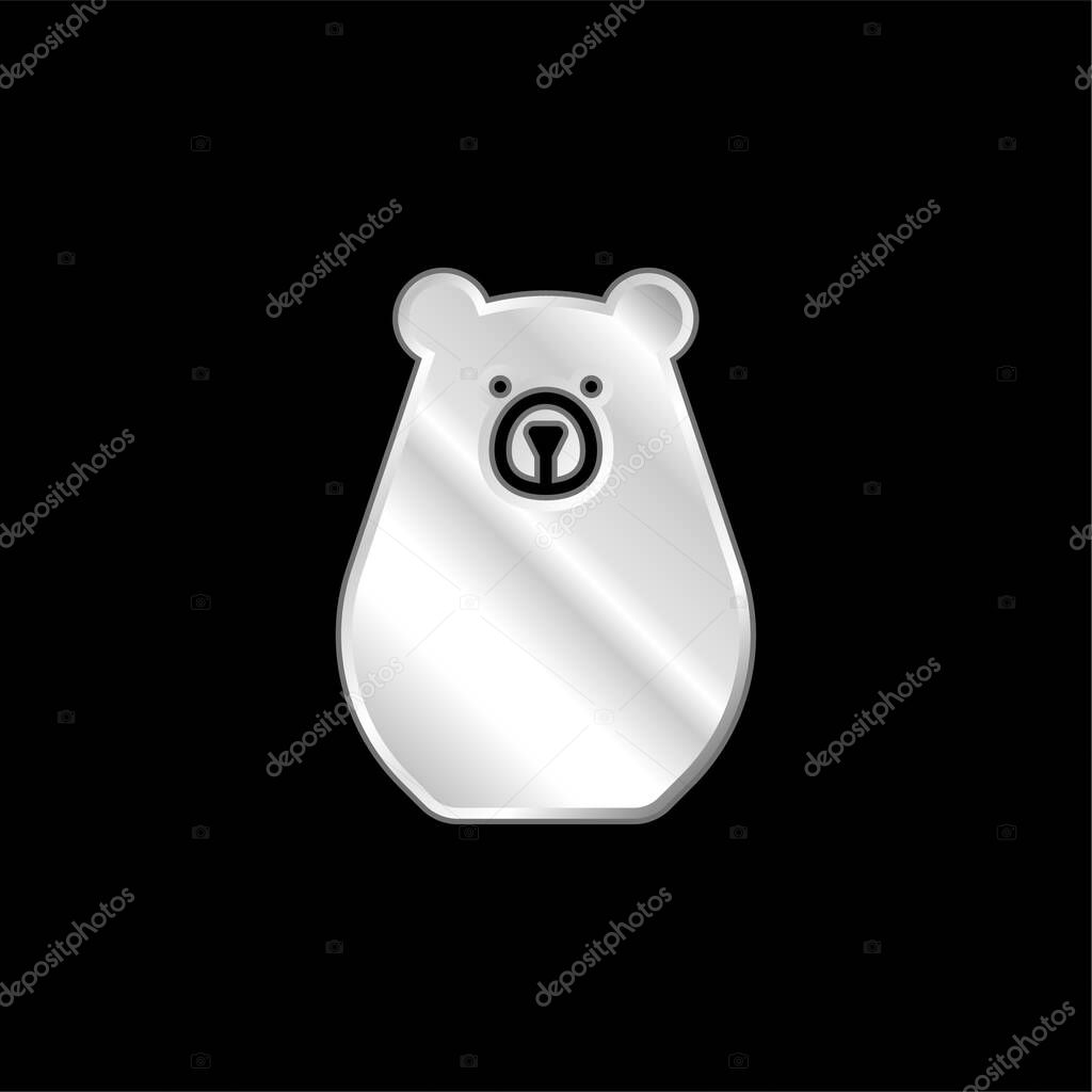 Bearbot silver plated metallic icon