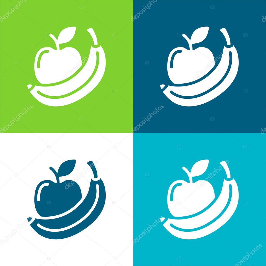 Apple Flat four color minimal icon set