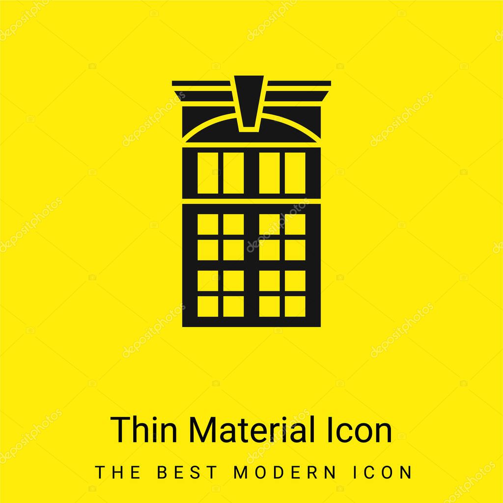 Big Luxury Door Entrance Architectural Detail minimal bright yellow material icon