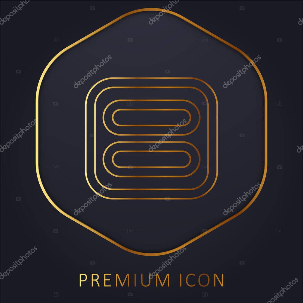 Activated golden line premium logo or icon