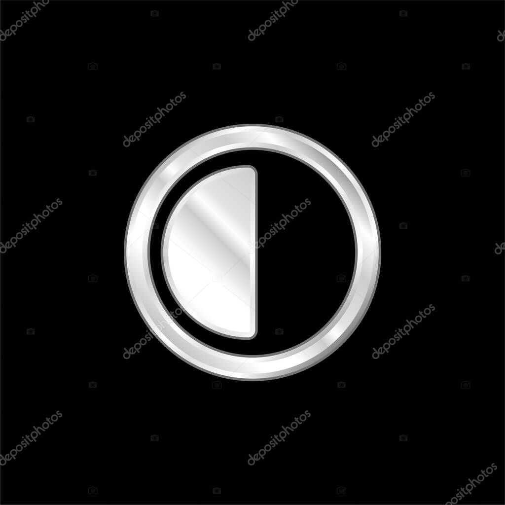 30 Minutes silver plated metallic icon