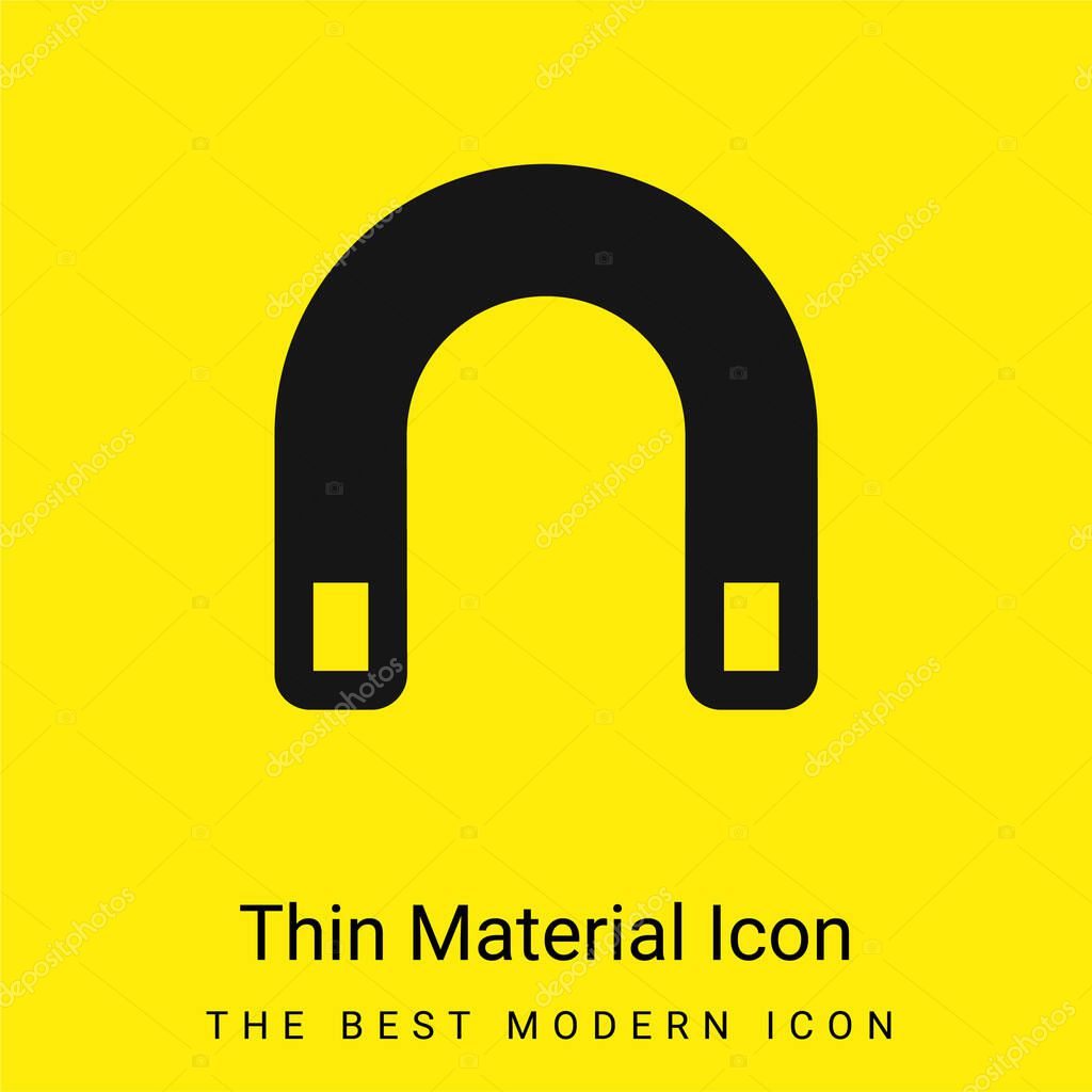 Big Magnet minimal bright yellow material icon