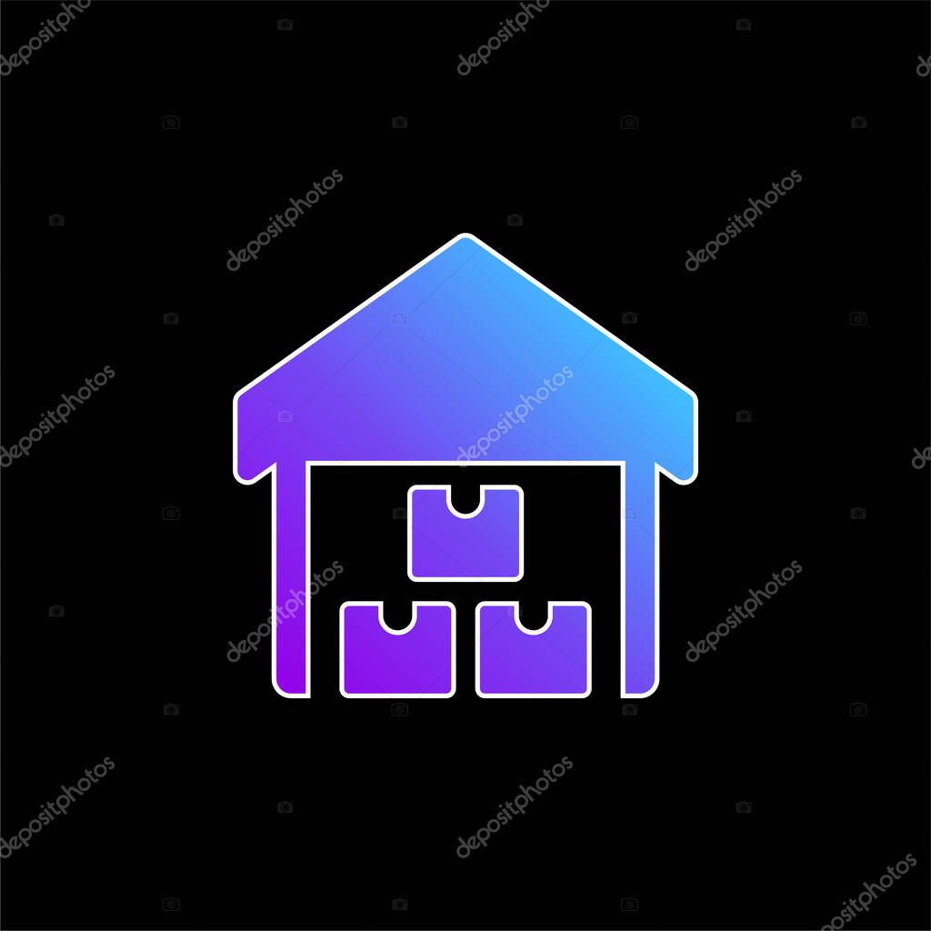Boxes blue gradient vector icon