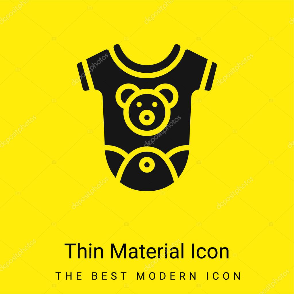 Baby Clothes minimal bright yellow material icon