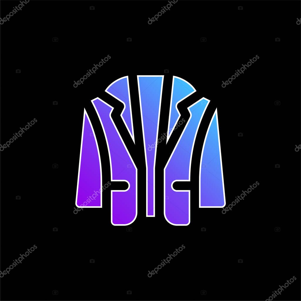 Blazer blue gradient vector icon