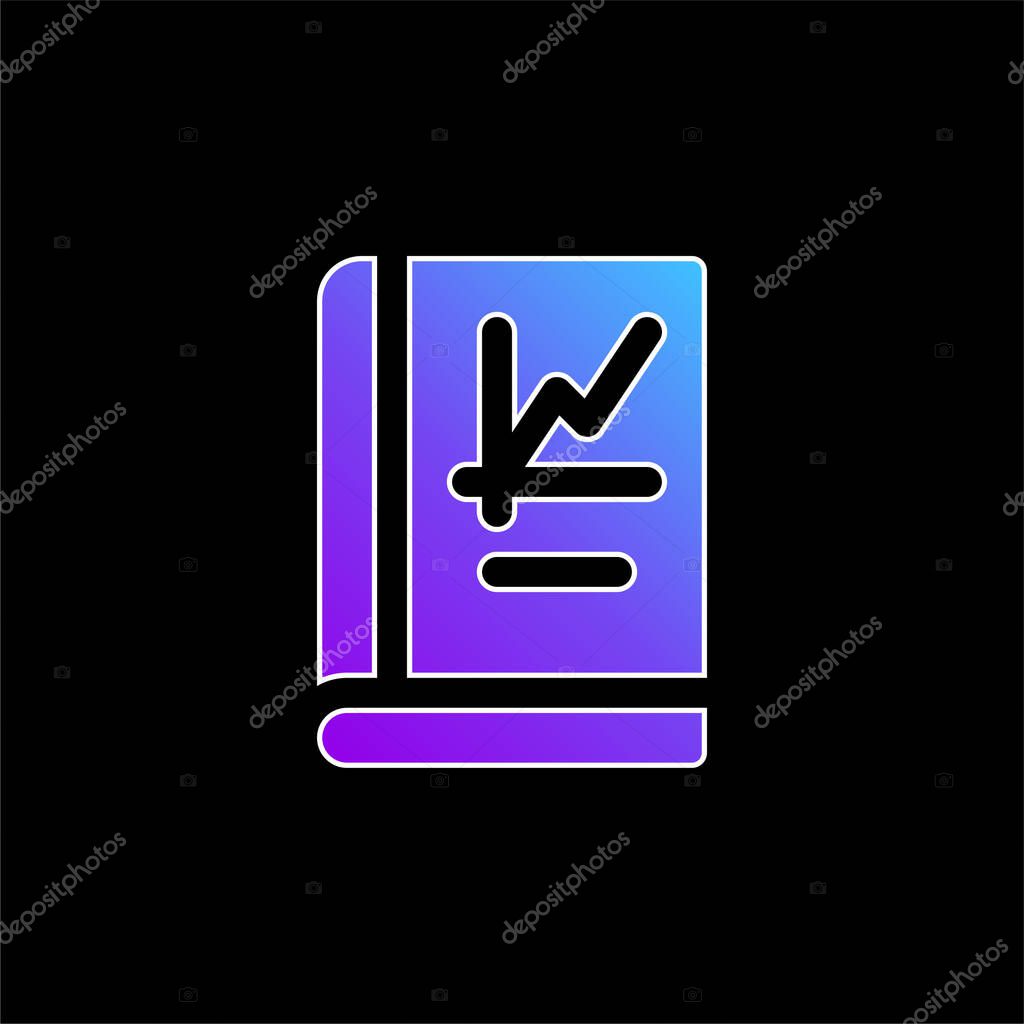 Book blue gradient vector icon
