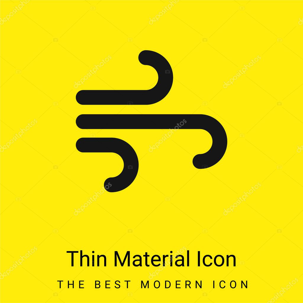 Air Element minimal bright yellow material icon