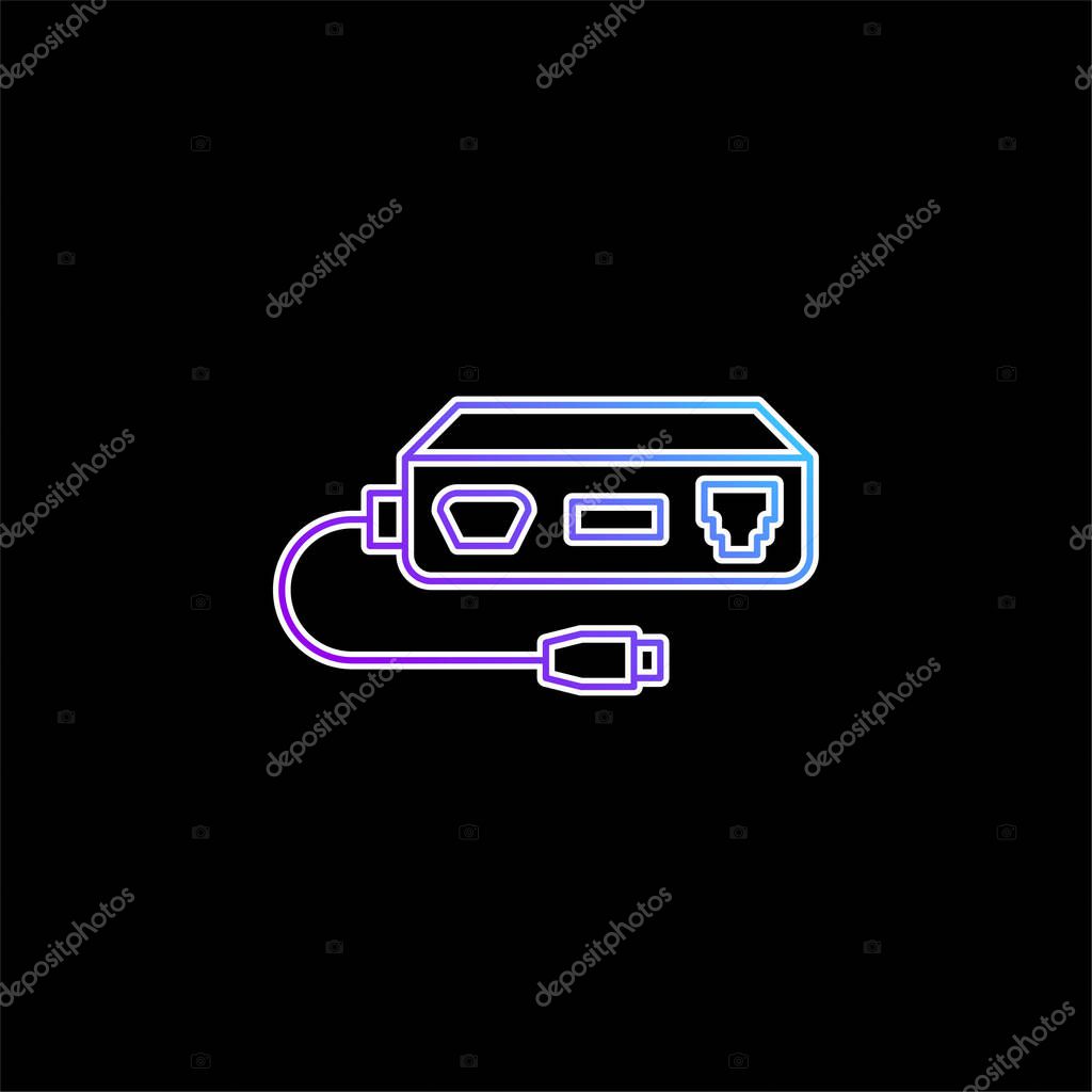 Adapter blue gradient vector icon