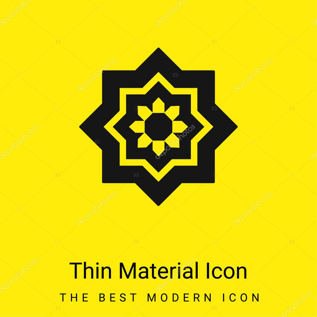 Arabic Art minimal bright yellow material icon