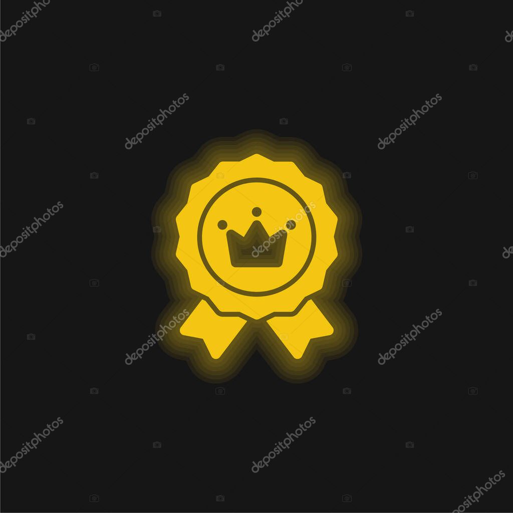 Brand Positioning yellow glowing neon icon
