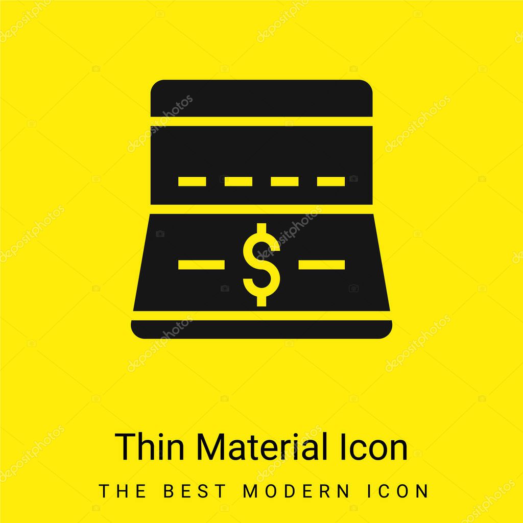 Bank minimal bright yellow material icon