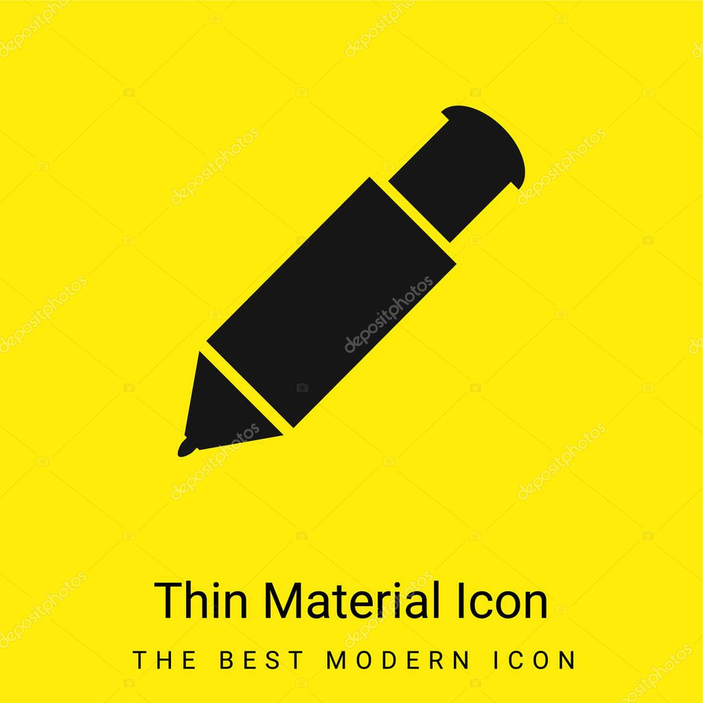 Big Mechanical Pen minimal bright yellow material icon