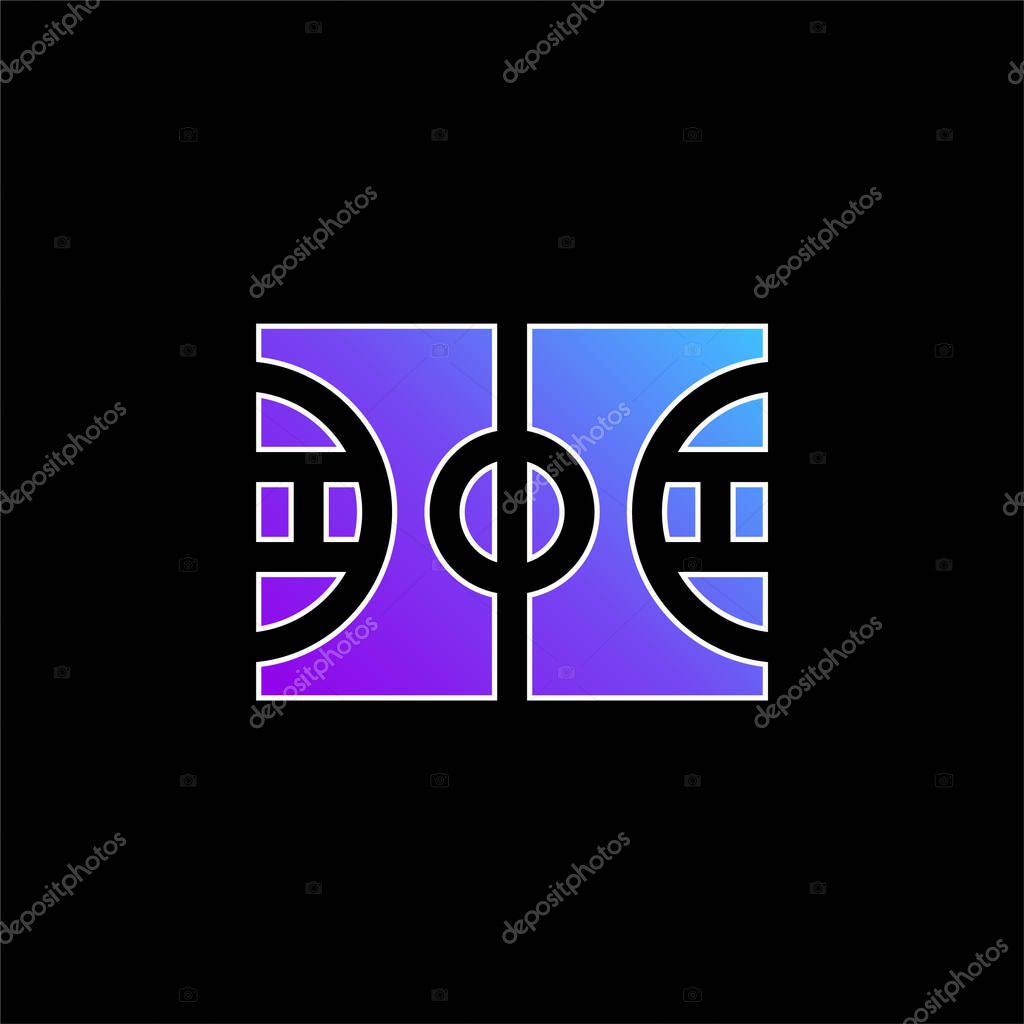 Basketball blue gradient vector icon