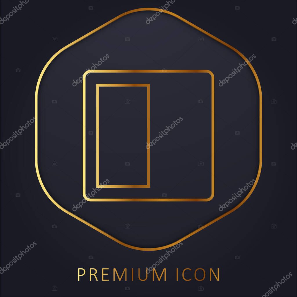 Black And White golden line premium logo or icon