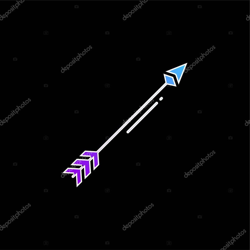 Arrow blue gradient vector icon