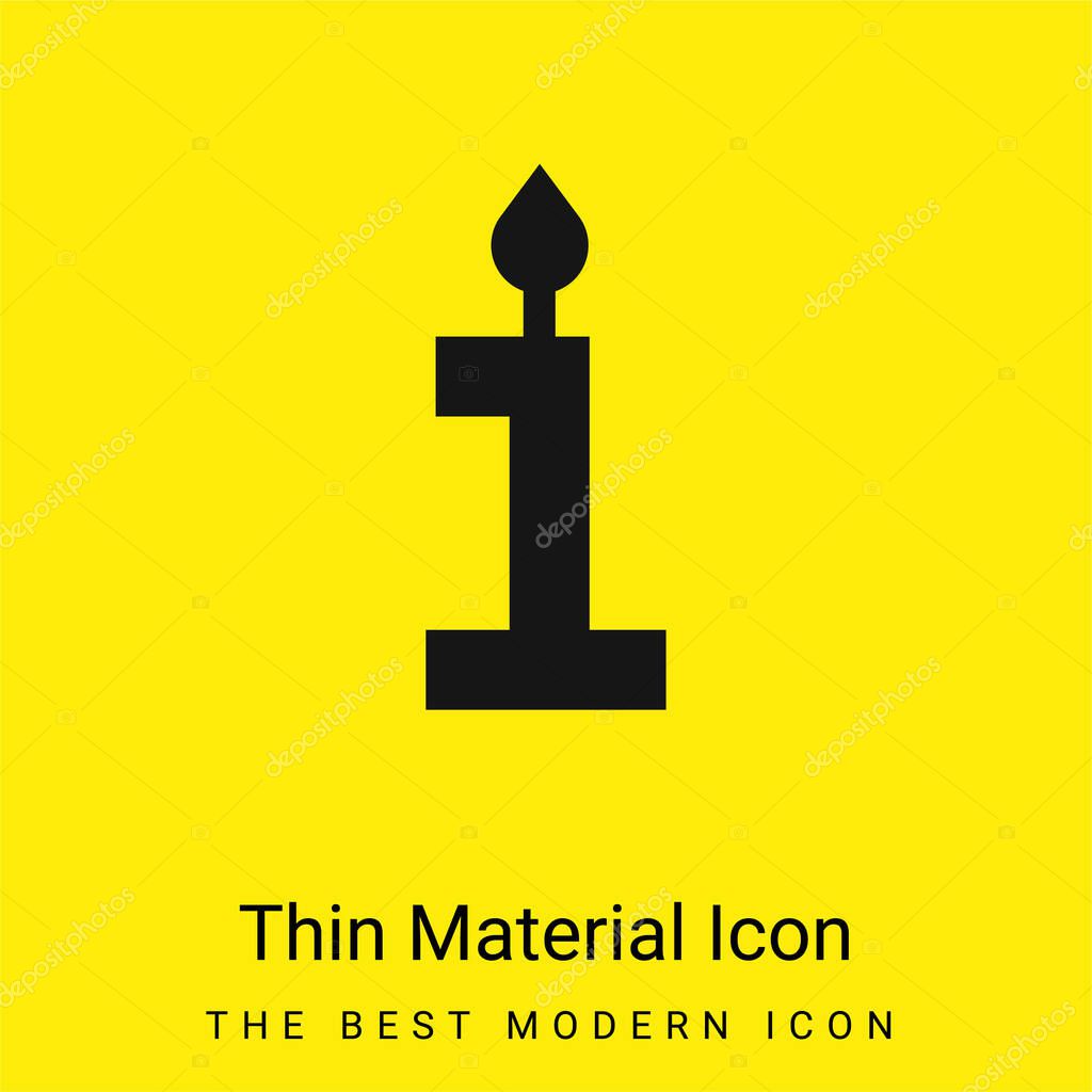 Birthday minimal bright yellow material icon
