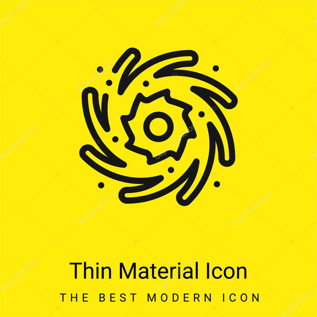 Black Hole minimal bright yellow material icon