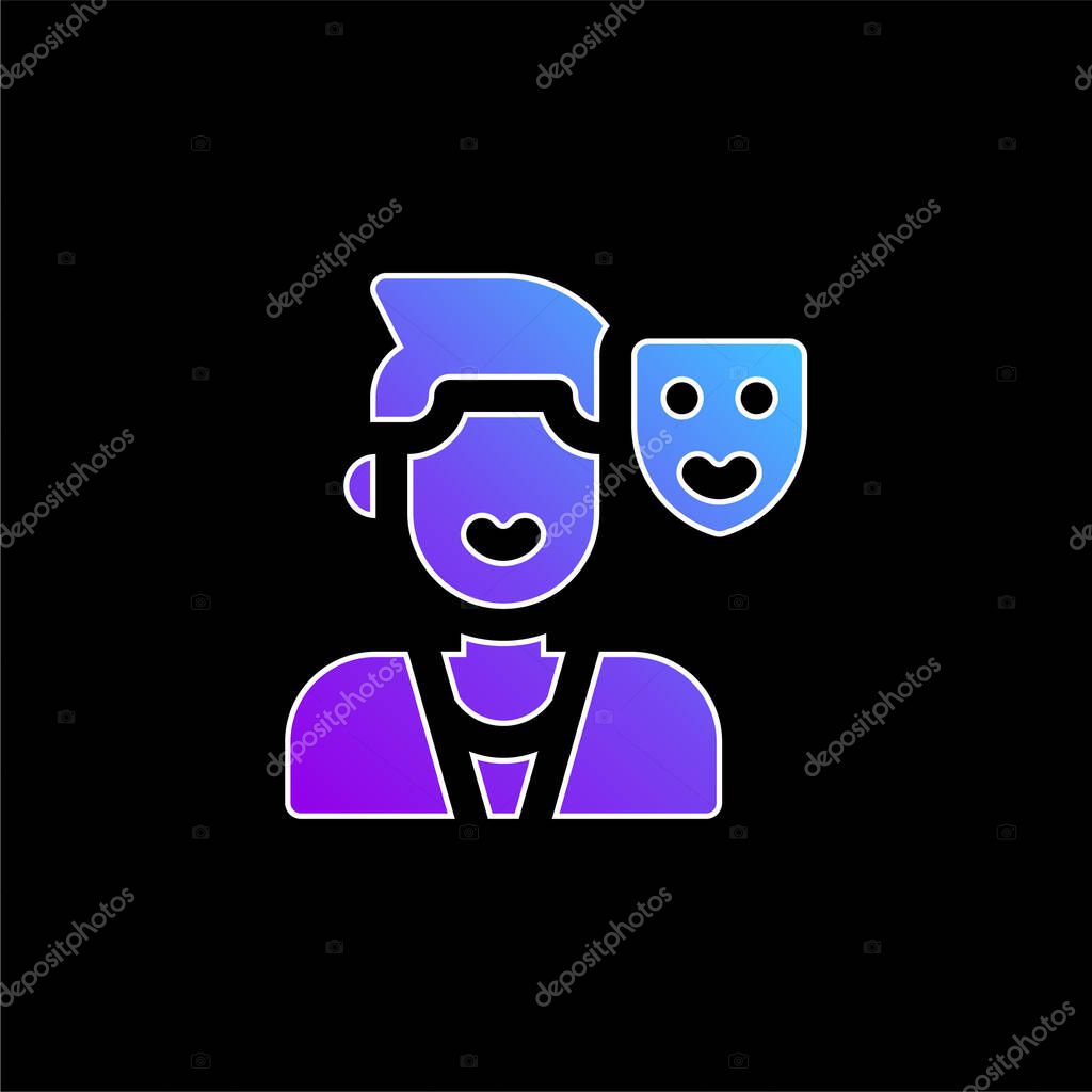 Actor blue gradient vector icon