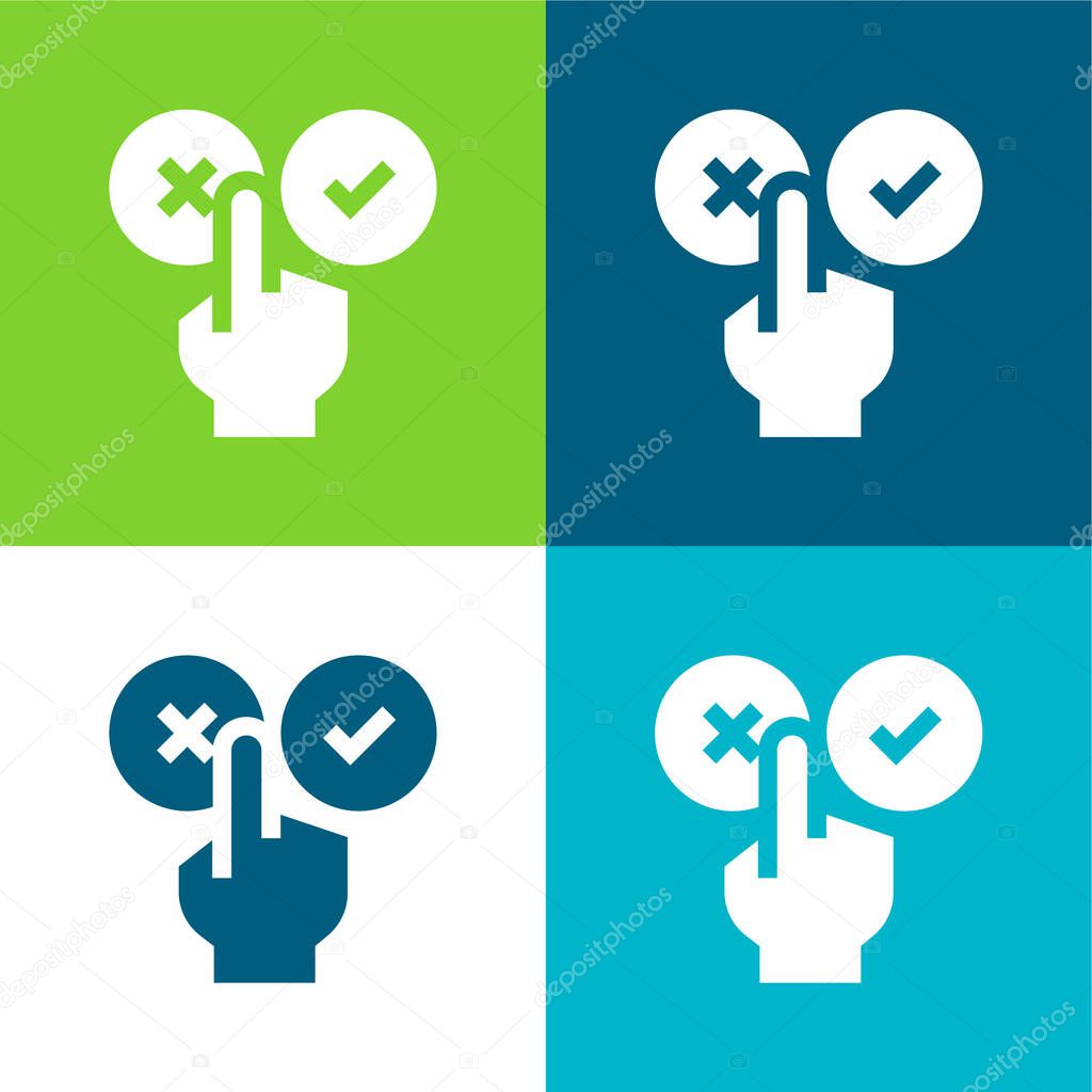 Bad Review Flat four color minimal icon set