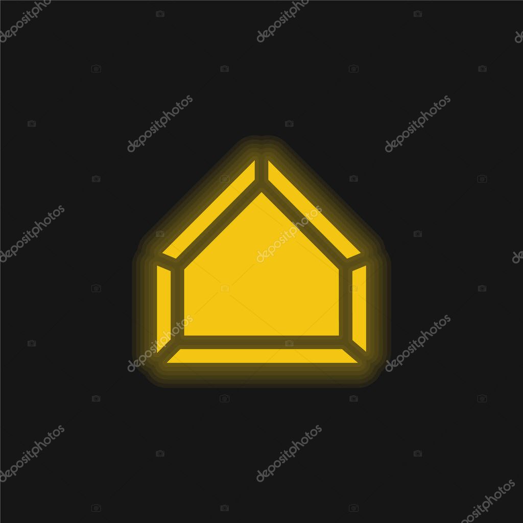 Base yellow glowing neon icon