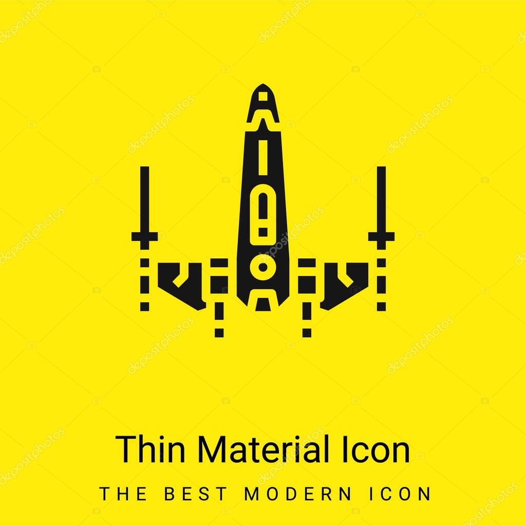 Battleship minimal bright yellow material icon