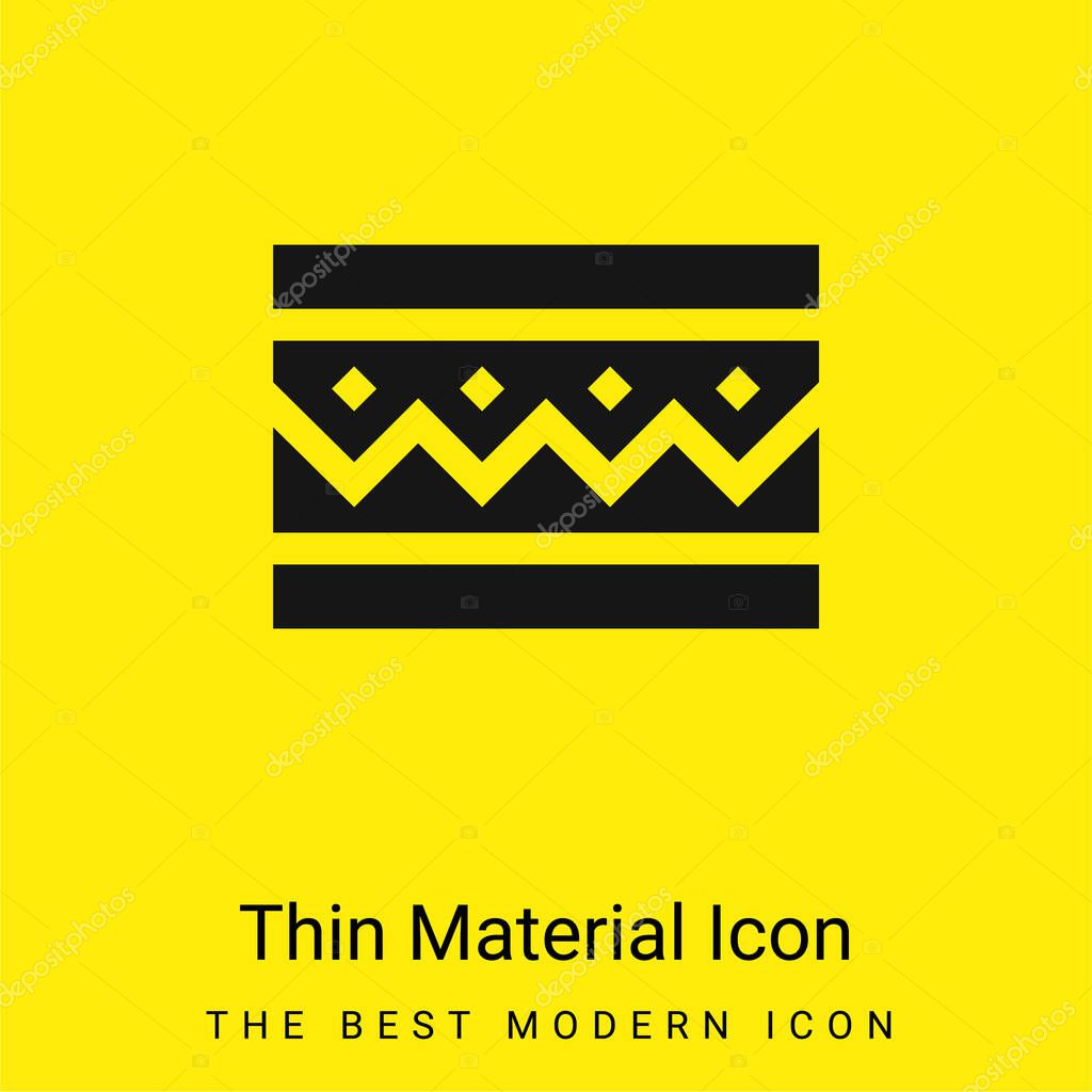 Bracelet minimal bright yellow material icon