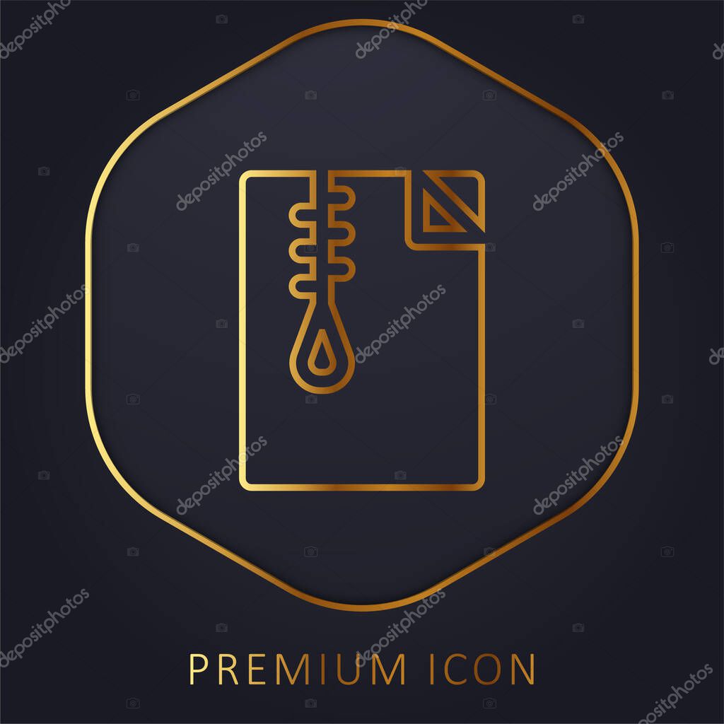 Archive golden line premium logo or icon