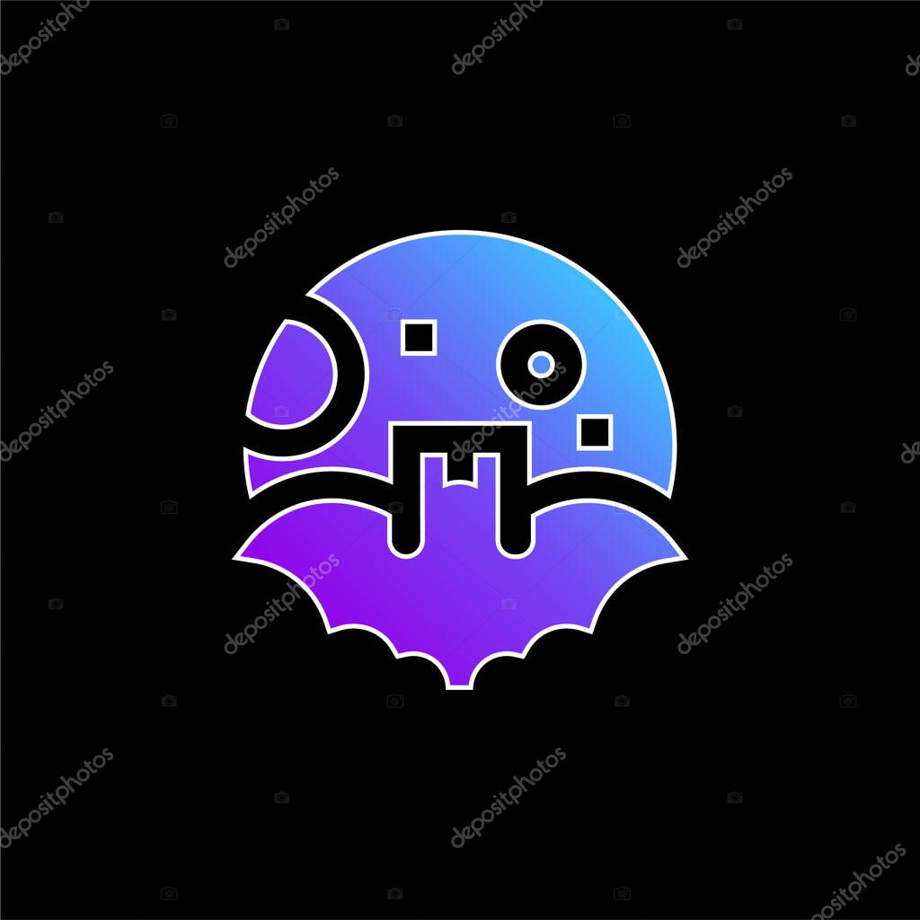 Bat blue gradient vector icon