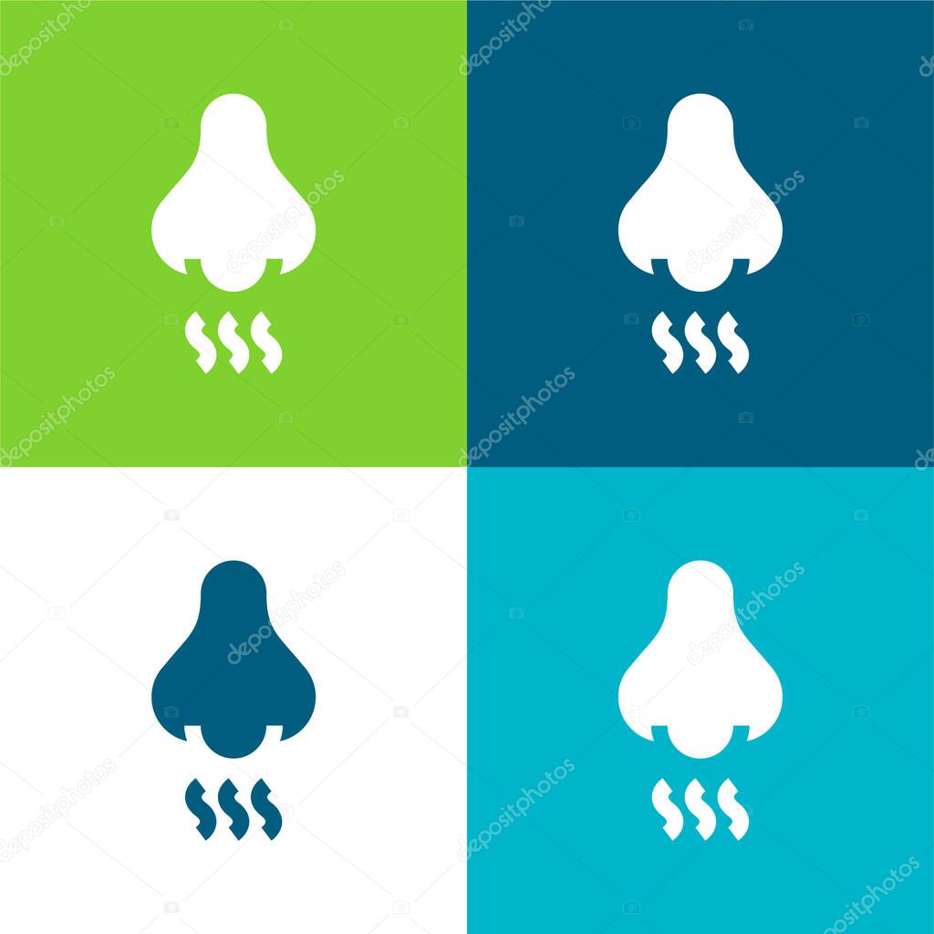Aroma Flat four color minimal icon set