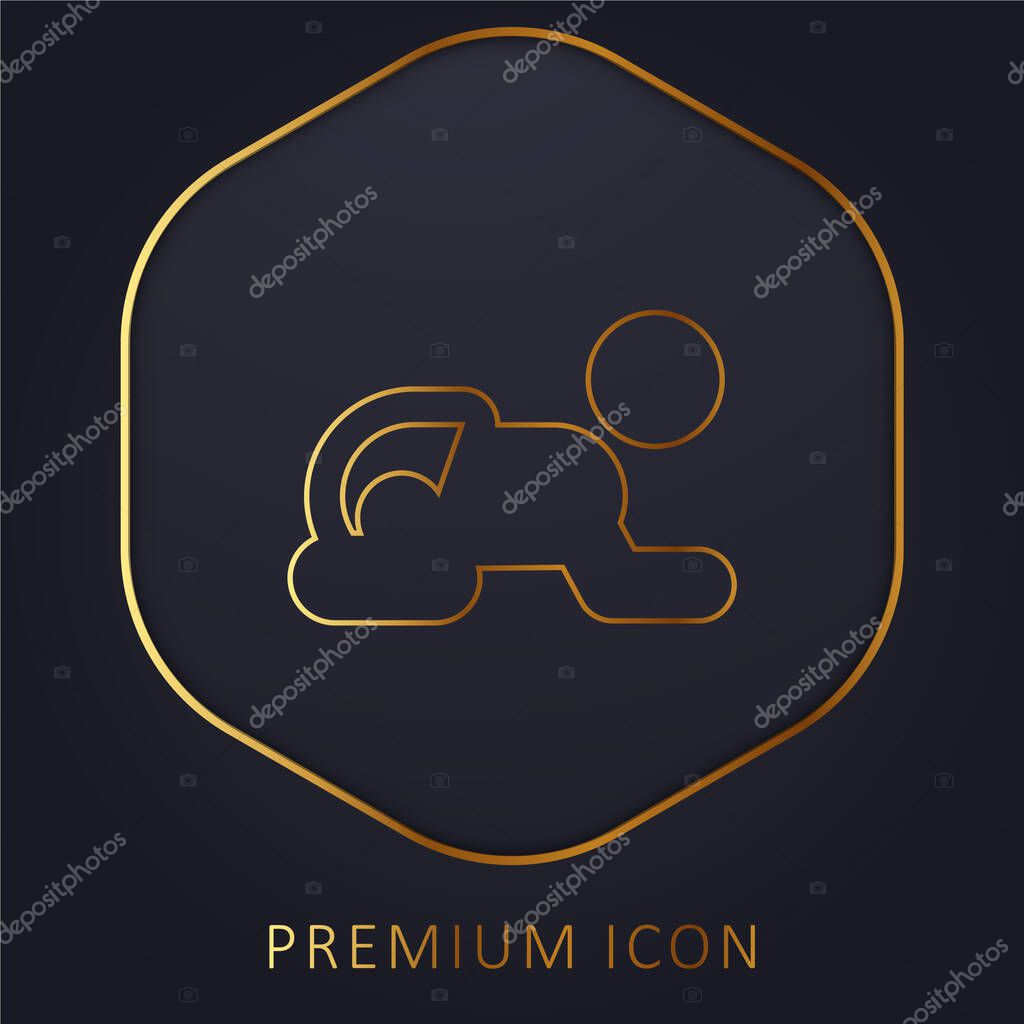 Baby golden line premium logo or icon