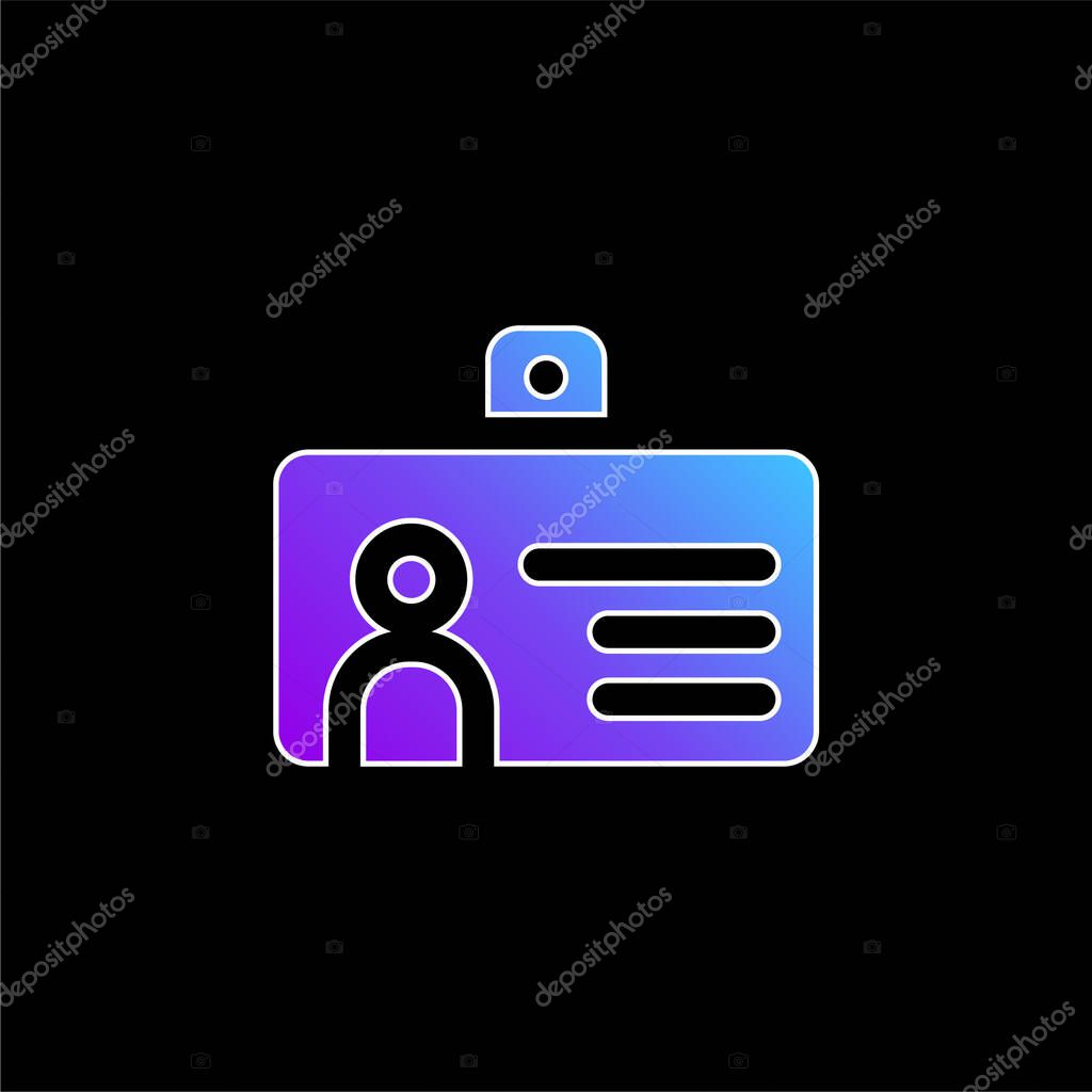Badge blue gradient vector icon