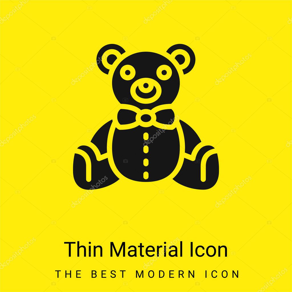 Bear minimal bright yellow material icon
