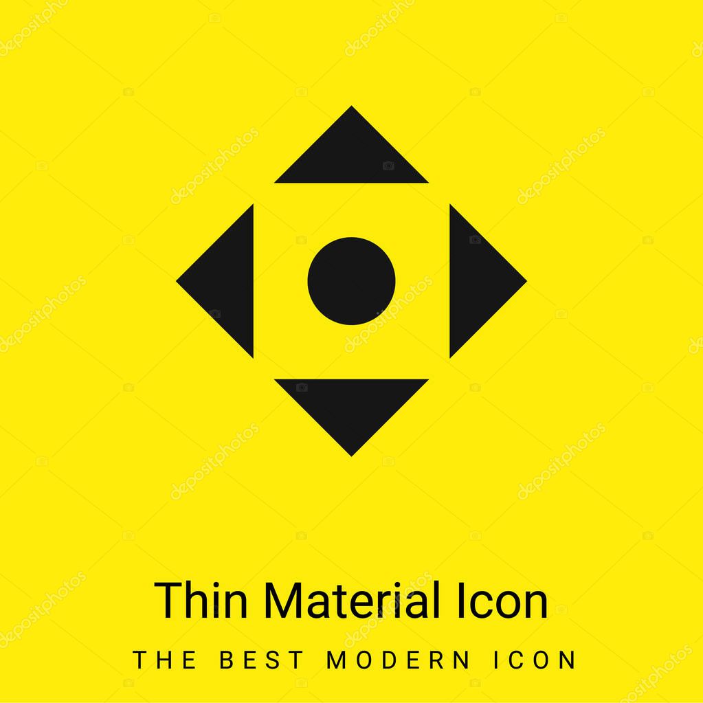 Align Symbol minimal bright yellow material icon