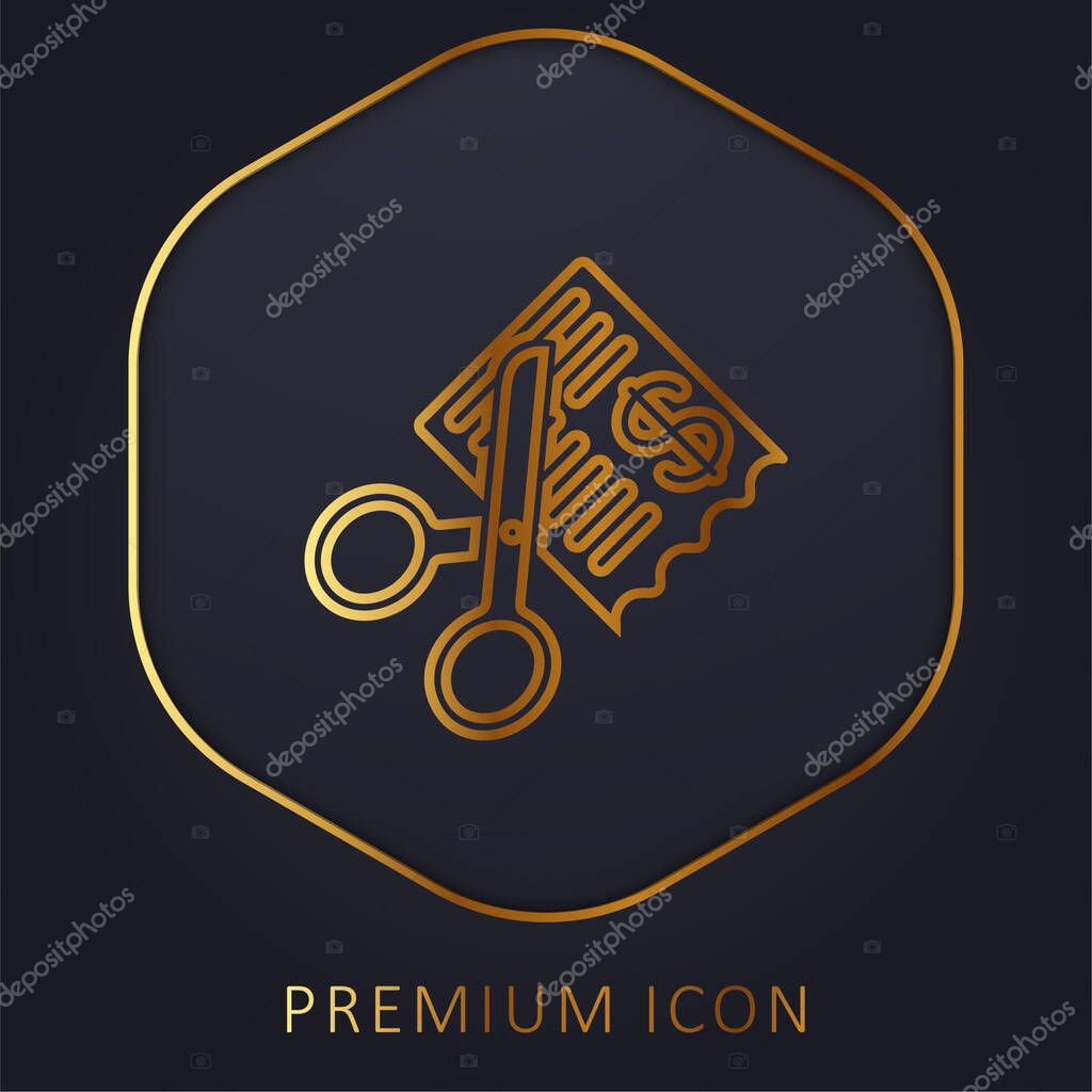 Bills golden line premium logo or icon